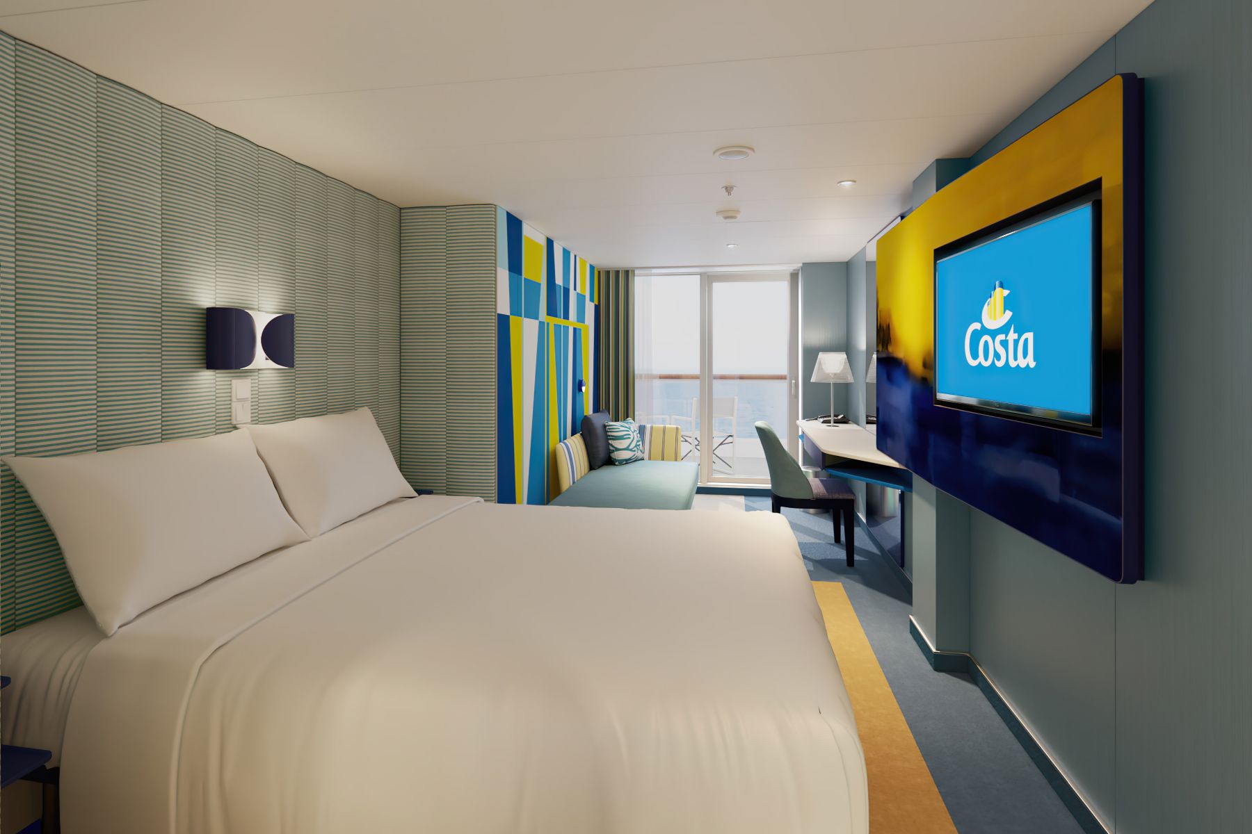  Rejs Morze Śródziemne z Rzymu z polskim pilotem - Costa Toscana kabina z balkonem 2 osobowa 